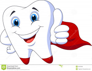Royalty Free Stock Photos: Cute cartoon superhero tooth