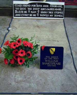 Shakespeare's grave » Click to zoom ->