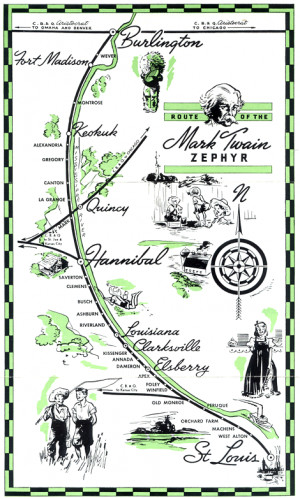 Huckleberry Finn Map Of Journey
