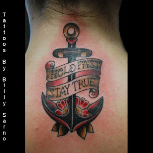 Anchor And Banner Tattoo