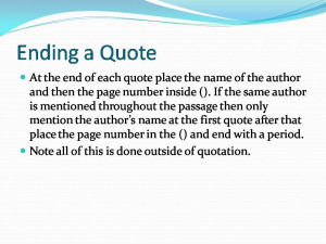 MLA Formatting, Citation and Integrating quotation