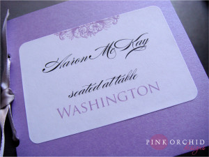 Escort Card Booklet Favors with Quotes