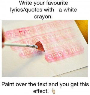 crayon watercolor quote