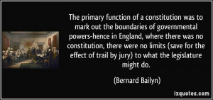The primary function of a constitution was to mark out the boundaries ...