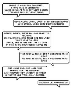 parts on What A Catch, Donnie. Vocalists in order of speech bubbles ...