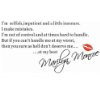 ... Selfish-Marilyn Monroe Famous Quote Wall Sticker Paper Vinyl Art Decal