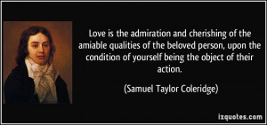 Love is the admiration and cherishing of the amiable qualities of the ...