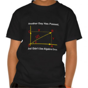 Funny Algebra Math Saying T-shirt