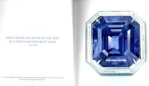 Tiffany sapphire ring with Oscar Wilde quote