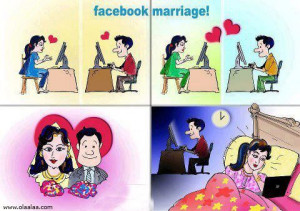 Facebook mariage,Husband Wife Meme India