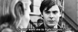 zac efron #fight for me #black and white #hot #i love you #true love
