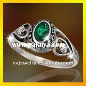 lady elegant custom 925 silver class ring 3D design ring