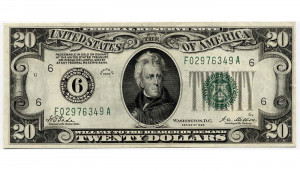 1928 $20 Federal Reserve Note (FRN) FR-2050F | Obverse