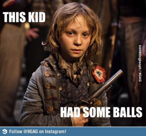 Gavroche in Les Misérables. I loved him!! Ooh... I cried so much :'(