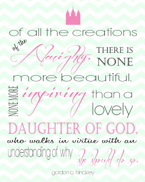 LDS Quote for young woman printable More