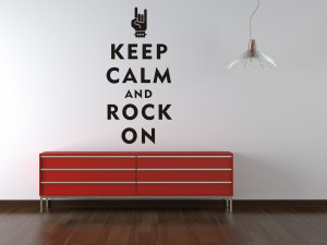 Calm And Rock On Wall Decal Music Lover Words Expressions Phrase Quote