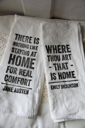 Flour Sack Tea Towels Home Quotes set of 2 by quotesandnotes, $18.00