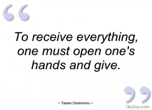 to receive everything taisen deshimaru