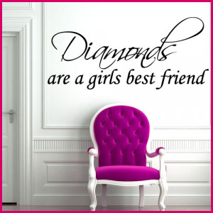 ... ARE A GIRLS BEST FRIEND GIRLY WORD ART ~ Wall sticker / decals