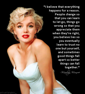 Marilyn Monroe Quotes About Everything Happens For A Reason
