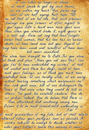 Captain Wentworth’s love letter to Anne, from Jane Austen’s ...