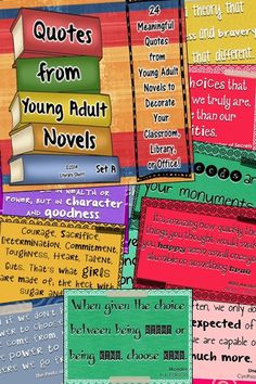 quotes from a diverse mix of young adult classics, contemporary novels ...