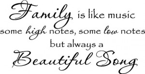Family is like music some high notes some low notes but always a ...