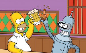 Fondos HD de Homero Simpson y Bender