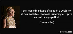 once made the mistake of going for a whole row of false eyelashes ...