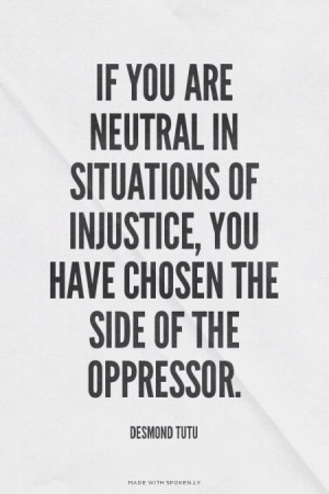 tagged equality morals speak up stand up values leave a comment