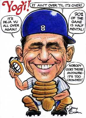 Yogi Berra caricature Berra cartoon