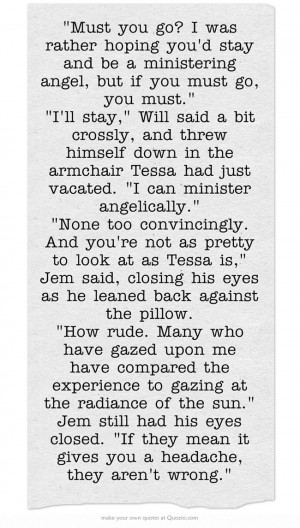 ... infernal devices | quotes | Jem and WillThe Infernal Devices Quotes