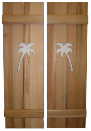 Palm Tree Cut Out Shutters