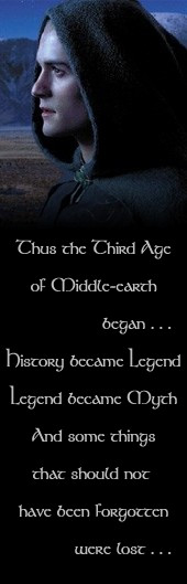... legolas bookmark with galadriel s prologue quote date submitted july