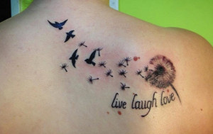 Dandelion & Birds Tattoo instead of 