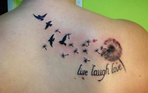 Dandelion & Birds Tattoo instead of 