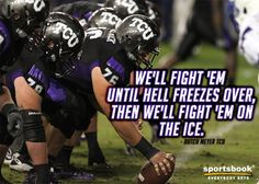 One of the greates NCAA football quote ever. A salute for you coach ...