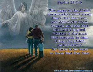 The angel of the Lord encamps around those who fear him, and he ...