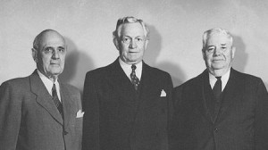 Stephen L. Richards, David O. McKay, J. Reuben Clark, Jr.
