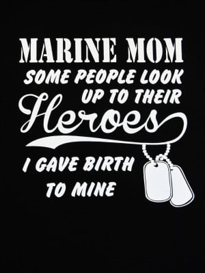 Marine Mom Shirt, Screen-Printed