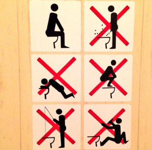 Bathroom etiquette from the Sochi Olympics