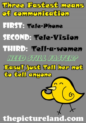 Three Fastest Means Of Communication Jokes Picture