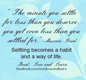 The minute you settle quote via www.Facebook.com/ReadLoveandLearn