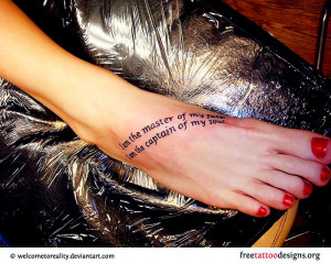 ... foot tattoo. Well, they are cute and easy to hide. For some of us