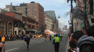 ... before 3 p.m. at the Boston Marathon finish line at Copley Square
