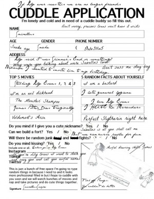 In which James and Sirius fill out an application for Snape.