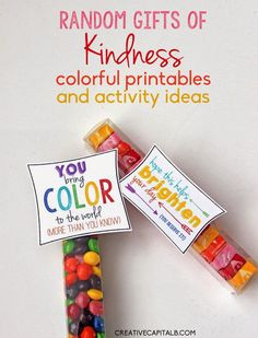 ... Colorful, Random Gifts of Kindness with Starburst and Skittles More
