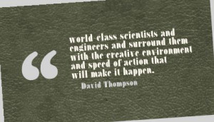 ... the Creative Environment and Speed of Action that Will Make It Happen