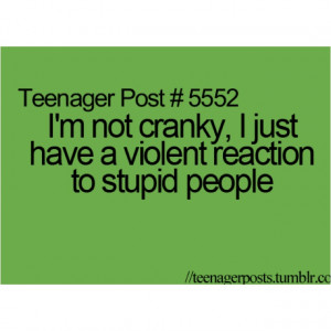 not cranky ...
