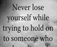 Never lose yourself